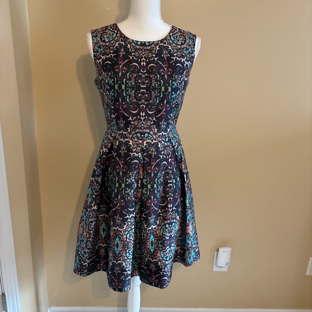 Liz Claiborne Multicolored Patterned Mini Dress